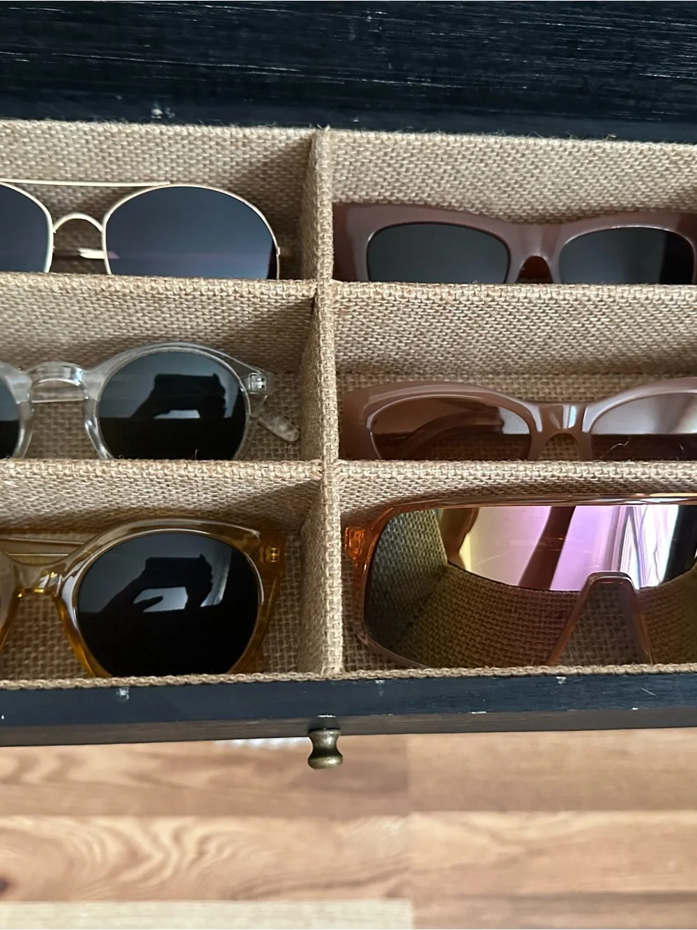 Deluxe Black Sunglass Organizer Case - 12 pairs of sunglasses INCLUDED